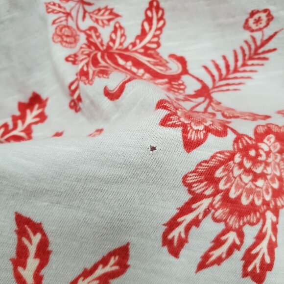 Vintage America Women's Beige Red Mixed Media Print Embroidered Boho Tank Sz XL - Picture 7 of 8